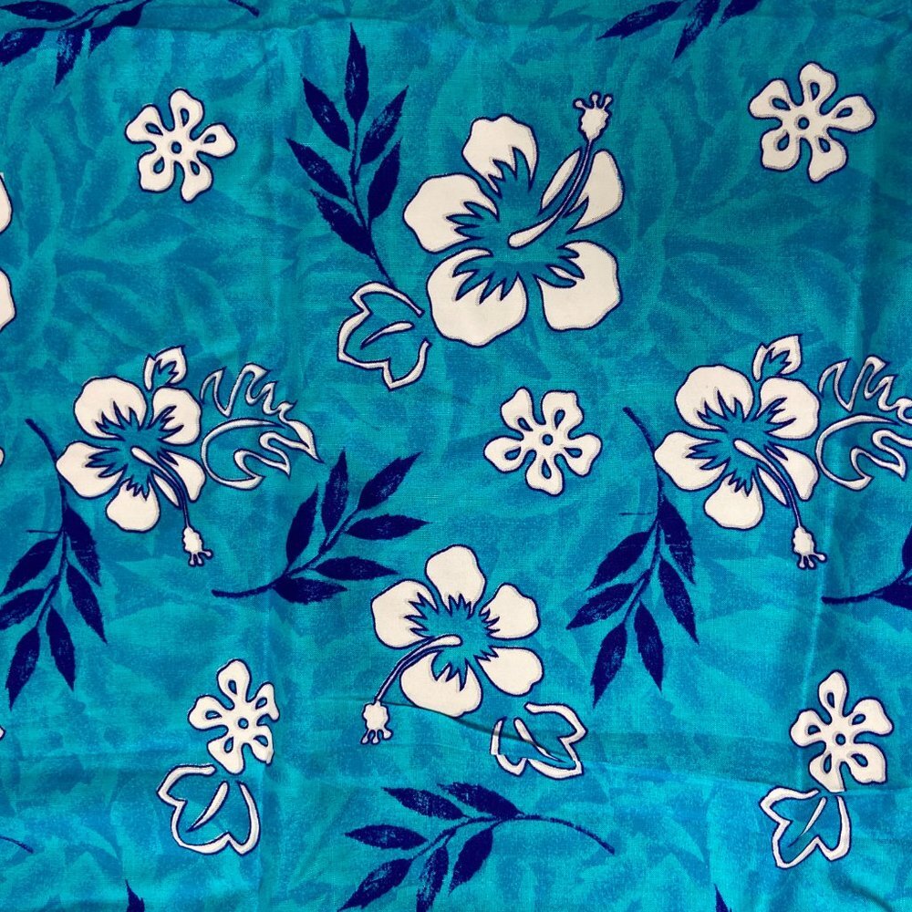 Tropical Blue Floral Swim Sarong - Picture 5 of 5
